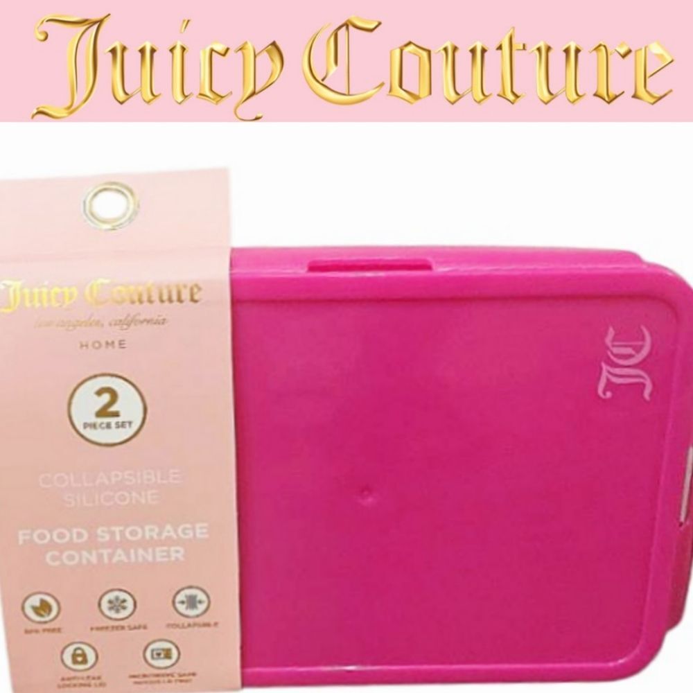Juicy Couture Home JC Logo‎ Collapsible Silicone Food Container